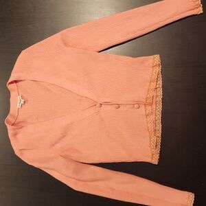 For Love & Lemons - Victoria Secret Coral Cardigan Classic Knit Sweater